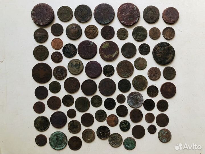 Серебряные и медные монеты царской России