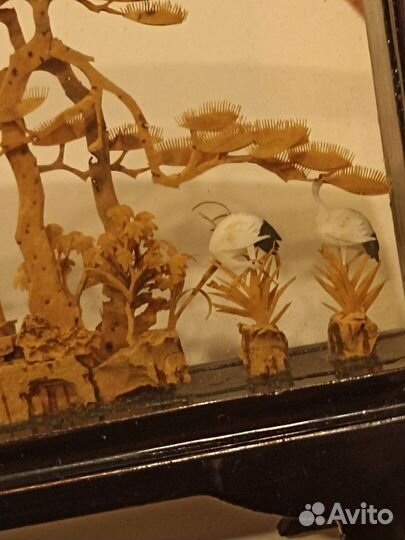 Панно диорама Китай кора пробкового дерева