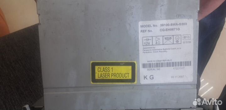 Штатная магнитола Honda CR-V