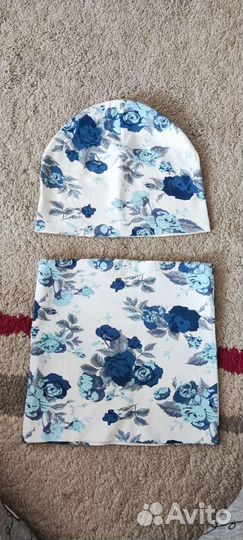 Комплект шапочки с шарфиком для девочки