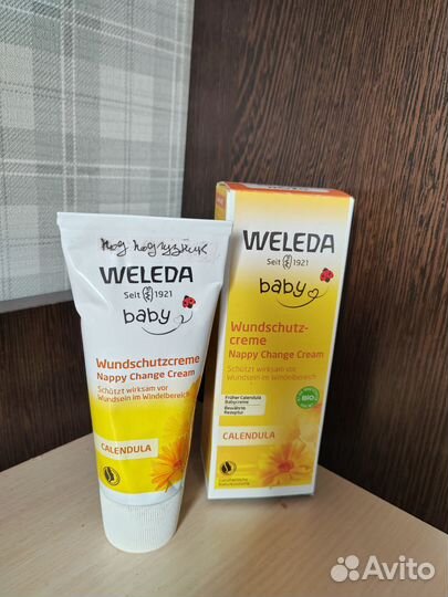 Детский крем под подгузник weleda