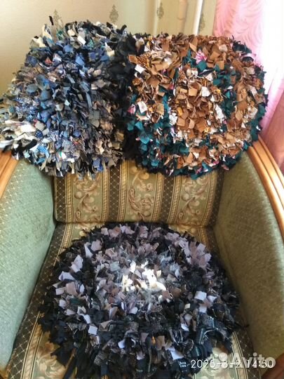 Коврик лоскутный круглый