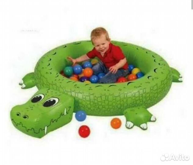 Сухрй надувной бассейн Крокодил