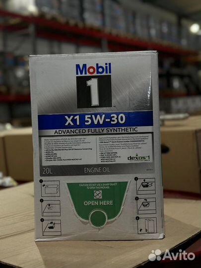 Моторное масло Mobil 1 X1 5W-30 BAG-IN-BOX, 20л