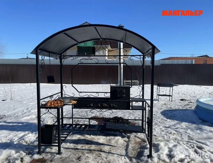 Мангал с крышей
