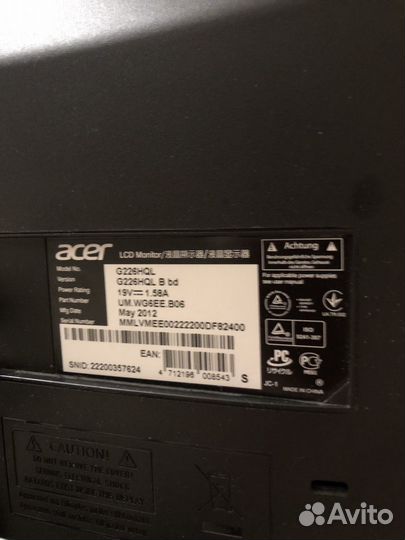 Монитор Acer g226hql