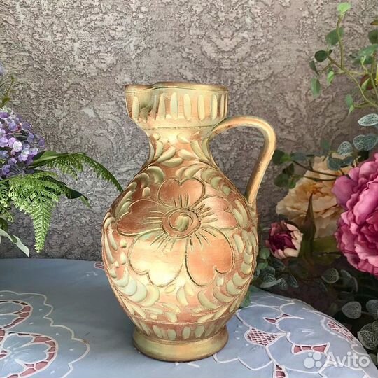 Кувшин глиняный, винтаж, Германия