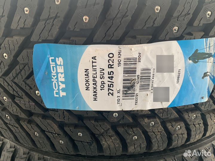 Nokian Tyres Hakkapeliitta 10p SUV 275/45 R20 и 305/40 R20 110T