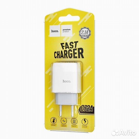 Адаптер Сетевой Hoco 1USB/5V/2.1A
