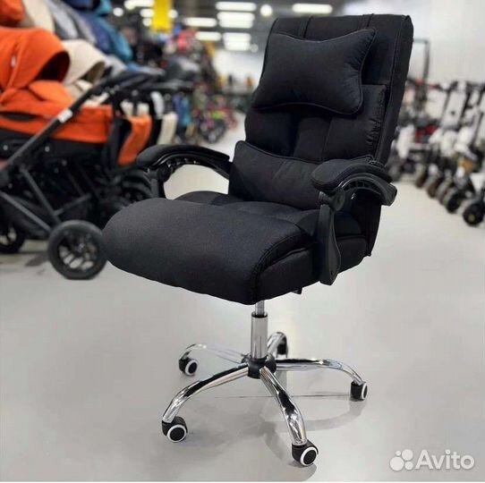Кресло руководителя из ткани с массажем