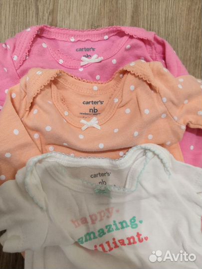 Одежда пакетом для новорожденной carters hm