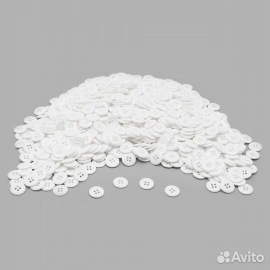 Кл17-4 Пуговица для спецодежды 27L (17мм) 4 прокола, пп, белый, 1000 шт