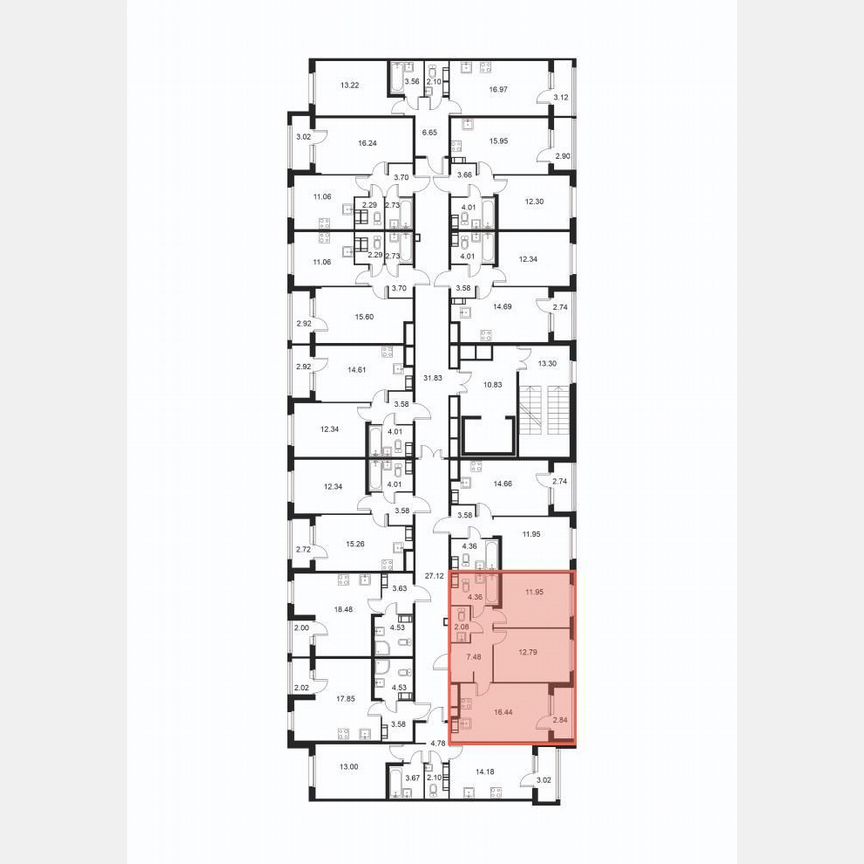 2-к. квартира, 56,5 м², 3/9 эт.