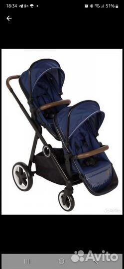 Прогулочная коляска для двойни бу