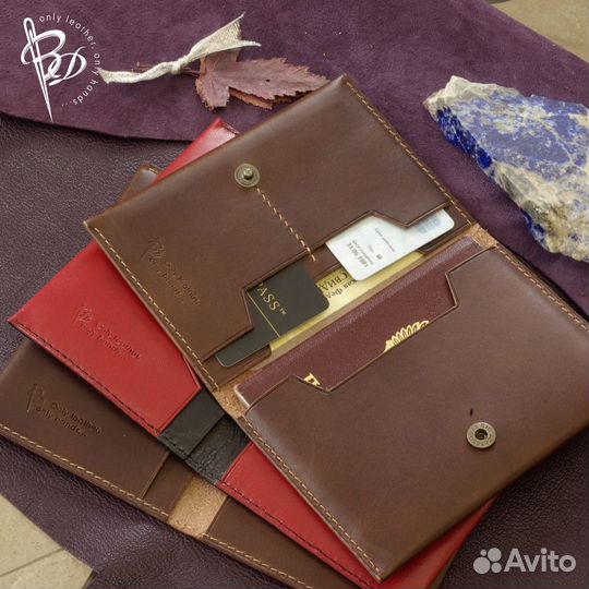 Кожаная обложка на паспорт, автодокументы, военник