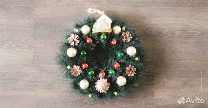 Венок новогодний 28см