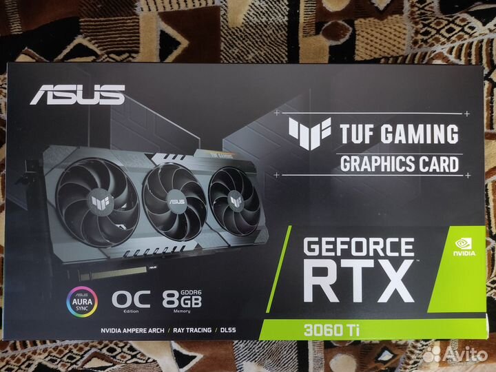 Видеокарта asus RTX 3060 Ti TUF Gaming OC Edition