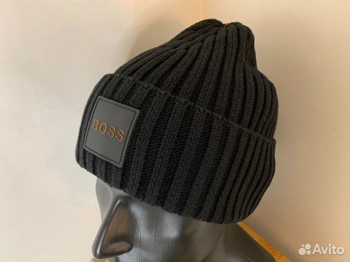 Премиум шапка Boss с кашемиром