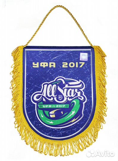 Вымпел жхл Уфа 2017 средний синий