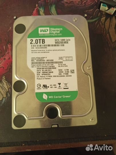 Жесткий диск 2 тб wd20earx