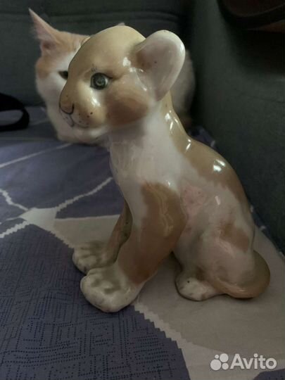 Львенок лфз фарфоровая статуэтка