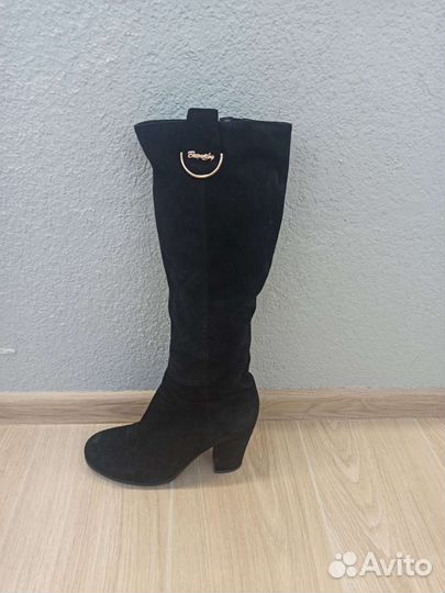 Сапоги женские натуральная замша на осень 39