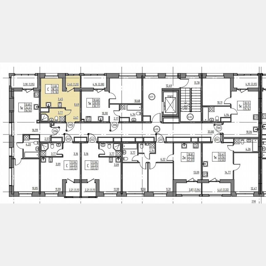 Квартира-студия, 19,8 м², 6/12 эт.