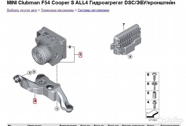 Блок ABS mini F54 34516885431