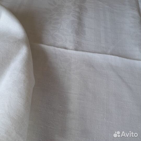 Скатерть белая лён СССР