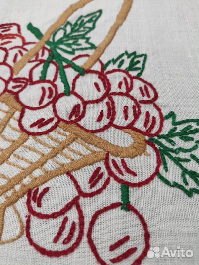 Скатерть винтажная ручная вышивка