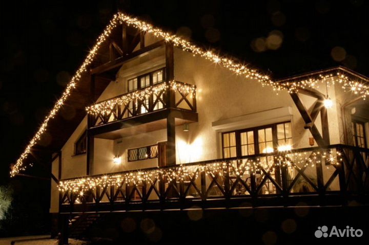 Гирлянда уличная бахрома