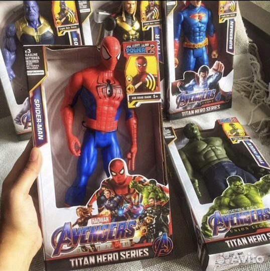 Человек Паук / Халк / Веном 23-42 см / Нёрф Амери