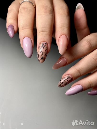 Наращивание, маникюр