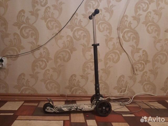 Самокат детский трехколесный светящиеся колеса