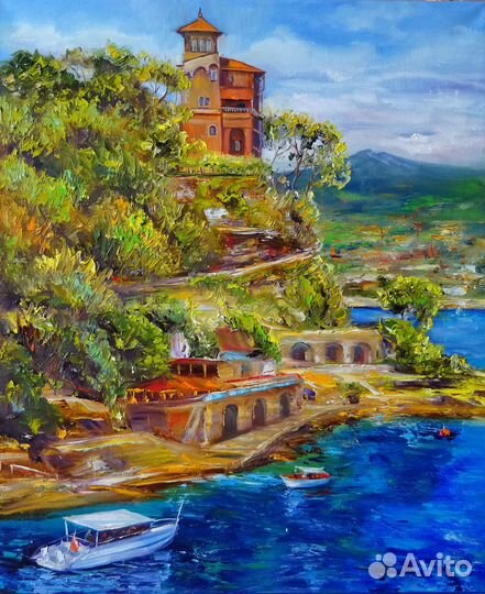 Картина маслом авторская городской пейзаж