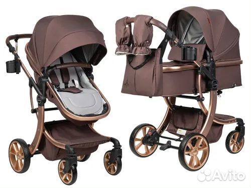 Коляска трансформер 2в1 Aimile Original New Gold