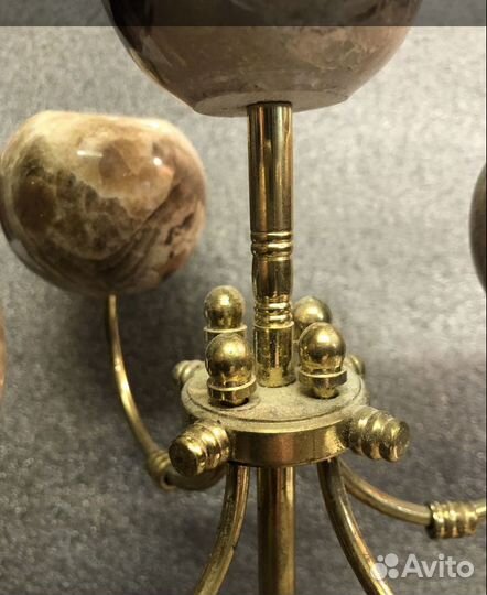 Подсвечник на 5 свечей из Бразильского оникса