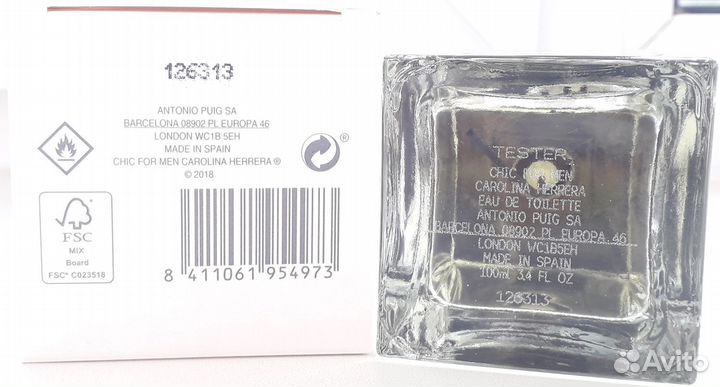 Carolina Herrera - Chic for Men 100ml тестер