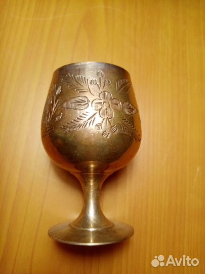 Старинные стопки рюмки металл серебрение