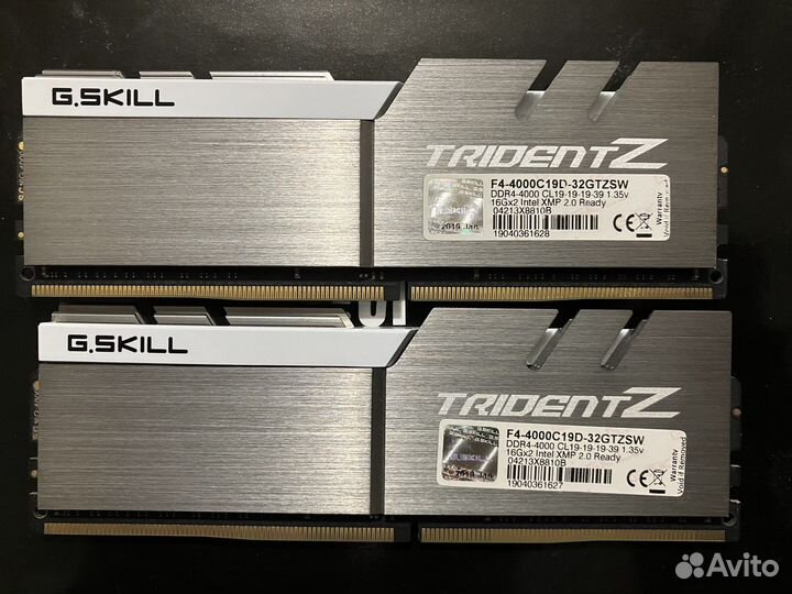 G.Skill Trident z 4000 cl19 32gb(16x2)