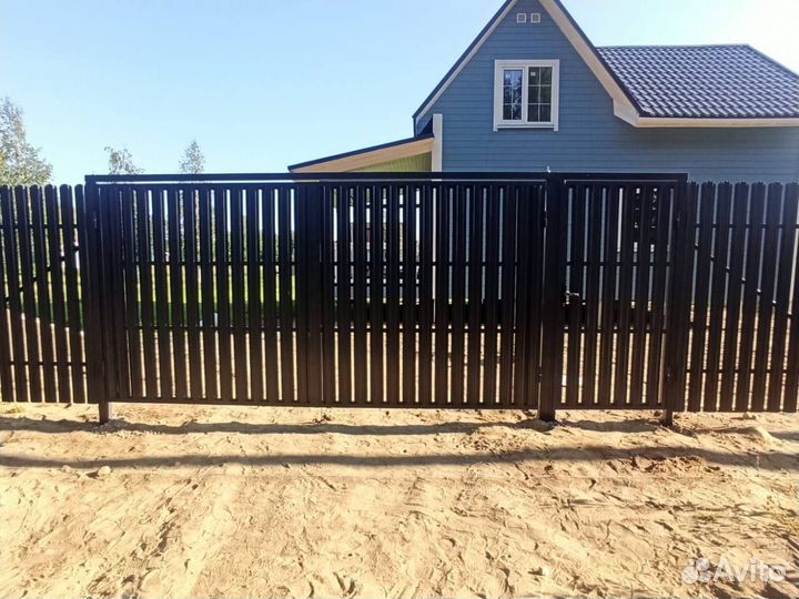 Забор из профнастила под ключ