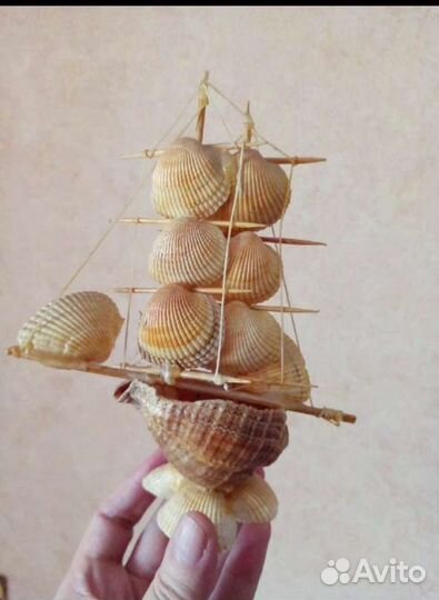 Корабль из ракушек