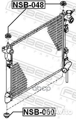 Втулка крепления радиатора (nissan primera P12