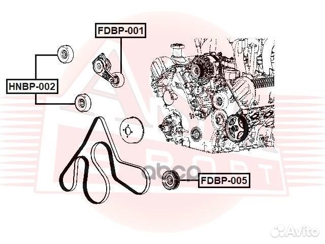 Hnbp002 asva ролик натяжной hnbp-002 asva