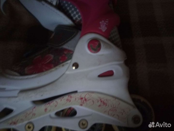 Роликовые коньки детские раздвижные. Размер 30-33