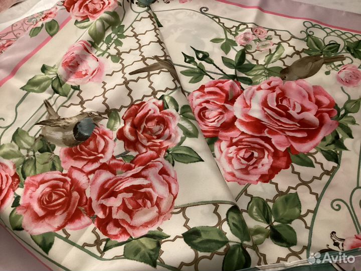 Платок шарф шелк русское в моде соловей