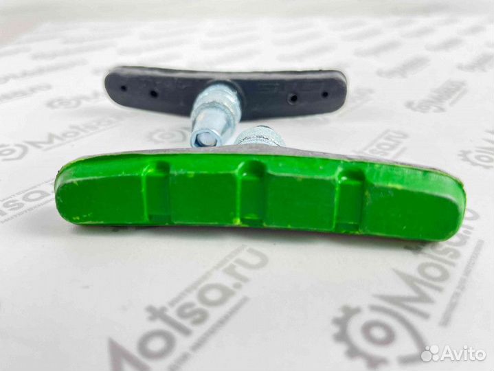Колодки тормозные резьбовые L70мм пара, зелено-ч