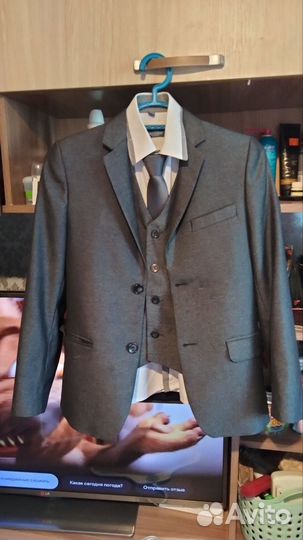Школьный костюм рост 146 серый