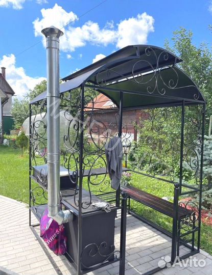 Кованные мангалы с крышей