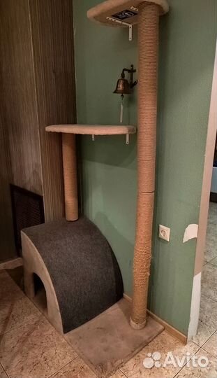 Когтеточка домик для кошки бу